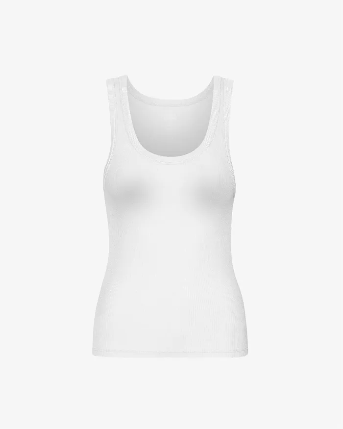 Tank Tops Women Colorfulstandard Women Organic Rib Tank Top 8211 Optical White