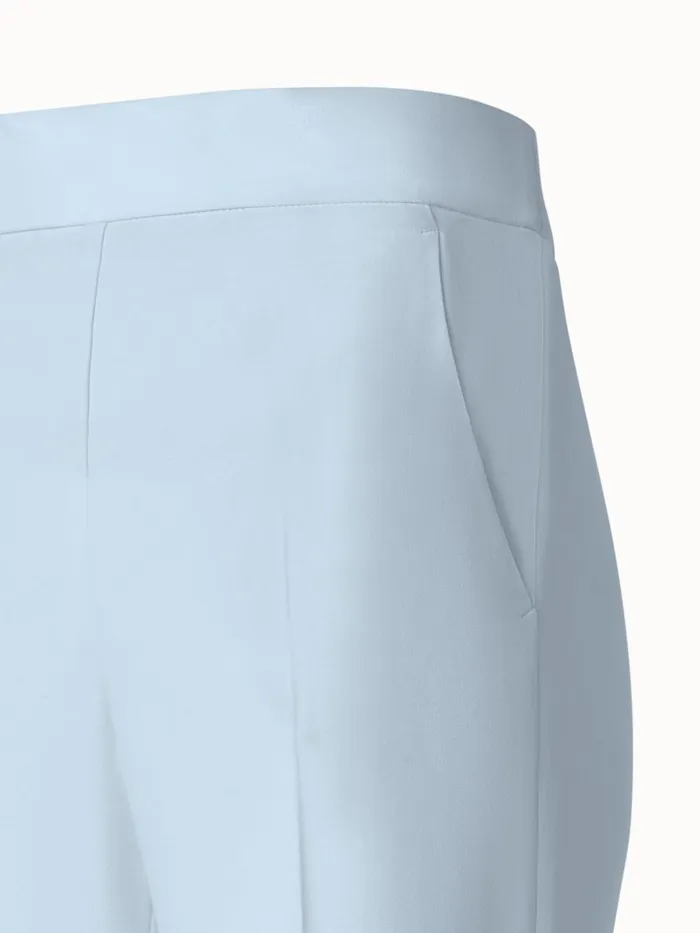 Tapered Crpe Pants With Elastic Back Bleached Denim Women Akris Pants