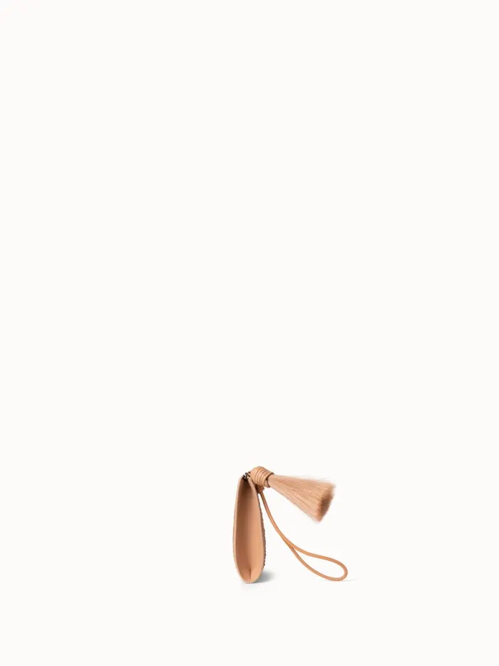 Tassle Pouch In Python Nubuck BC Camel Women Akris Mini Bags