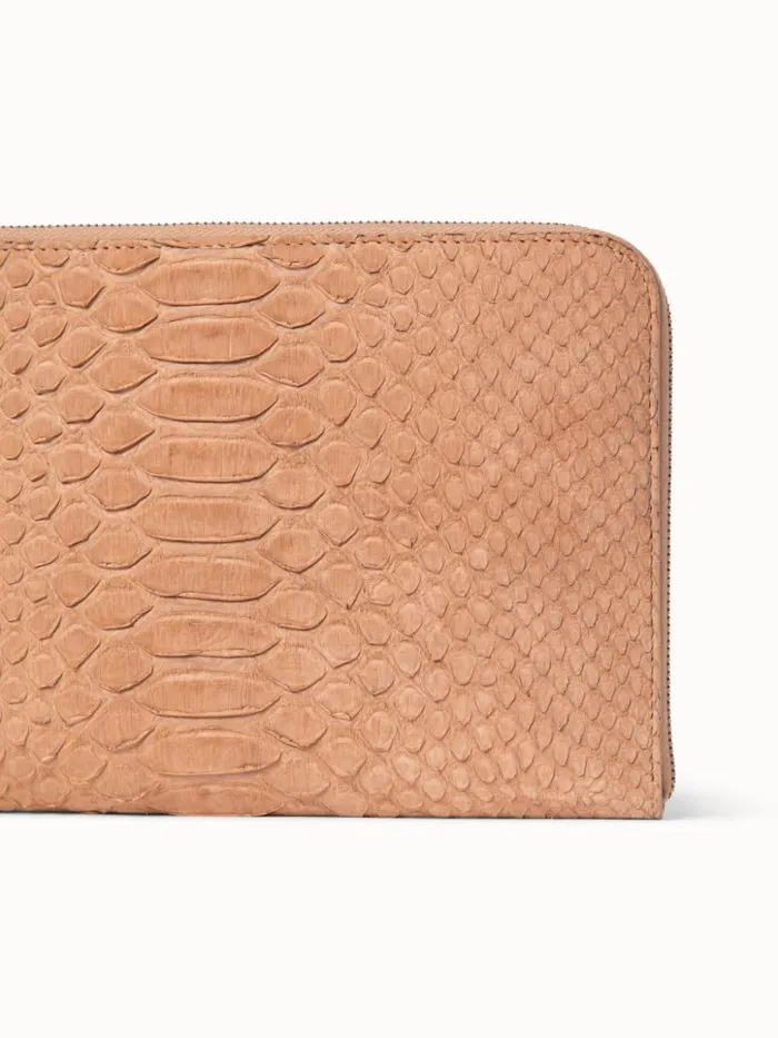 Tassle Pouch In Python Nubuck BC Camel Women Akris Mini Bags