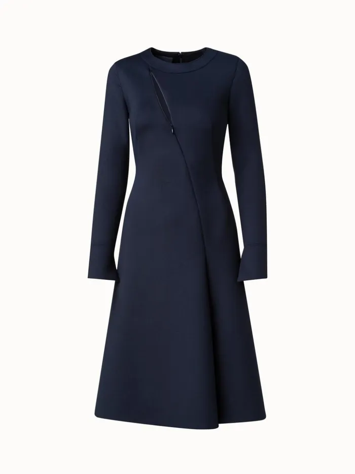 Techno Neoprene Dress Black Women Akris Dresses