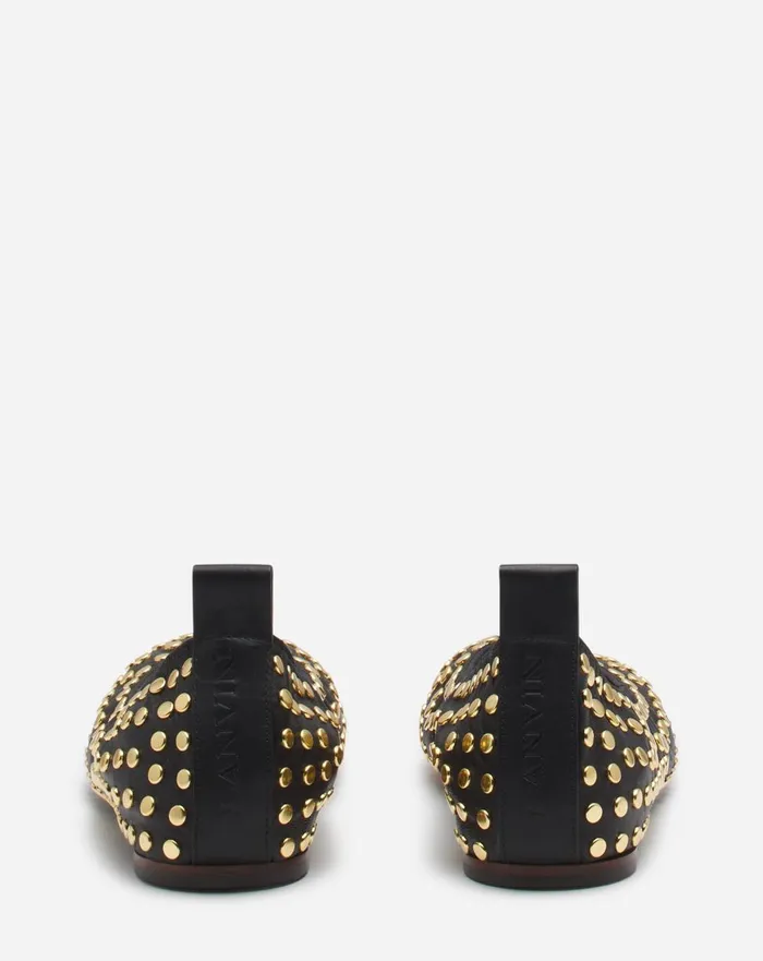 The Leather Ballerina Flat With Studs Black Women Lanvin Ballerinas The Leather Ballerina Flat With Studs Black Women Lanvin Ballerinas