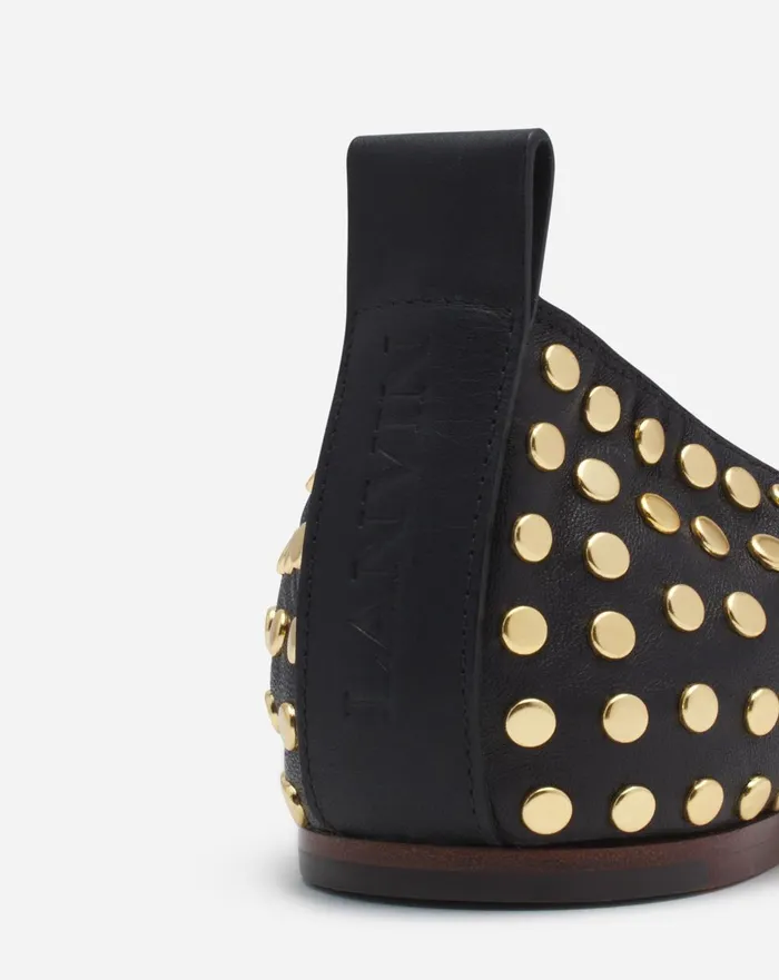 The Leather Ballerina Flat With Studs Black Women Lanvin Ballerinas The Leather Ballerina Flat With Studs Black Women Lanvin Ballerinas