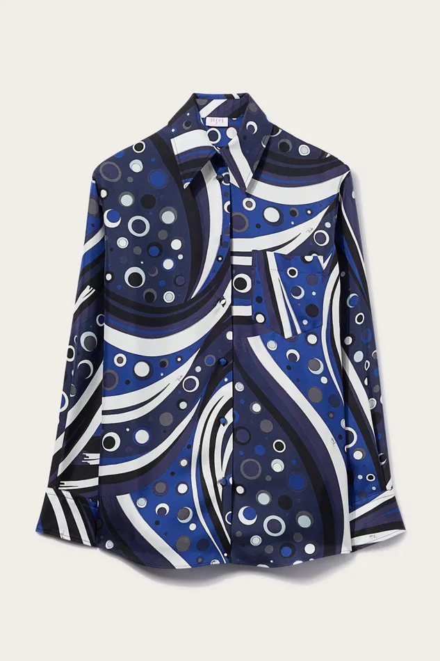 Tops And Shirts Women PUCCI FontanePrint SilkTwill Shirt