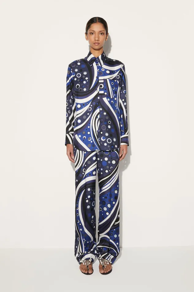 Tops And Shirts Women PUCCI FontanePrint SilkTwill Shirt