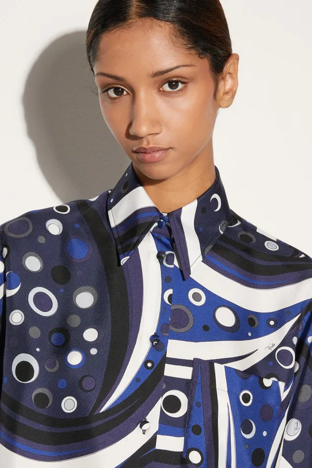 Tops And Shirts Women PUCCI FontanePrint SilkTwill Shirt