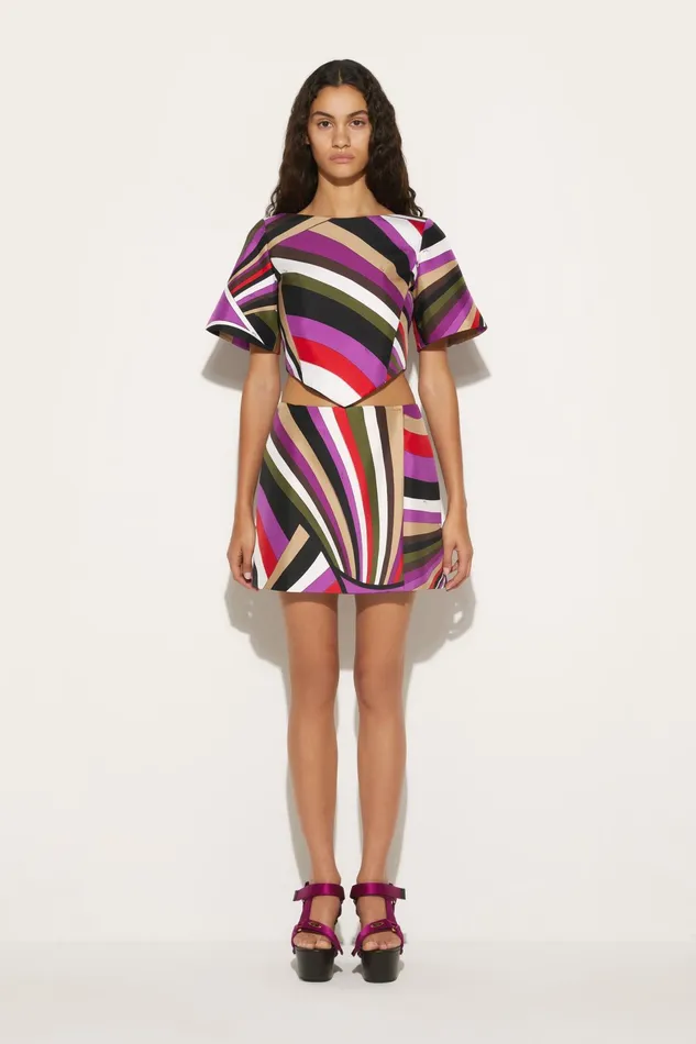Tops And Shirts Women PUCCI IridePrint SilkTwill Top
