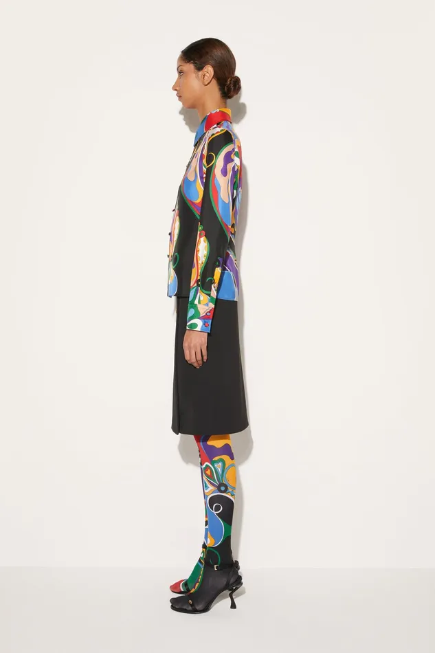 Tops And Shirts Women PUCCI OrchideePrint SilkTwill Shirt