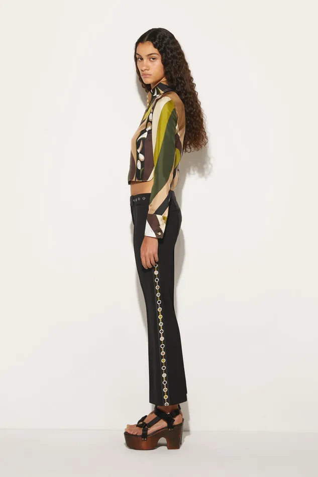 Tops And Shirts Women PUCCI PesciPrint SilkTwill Shirt