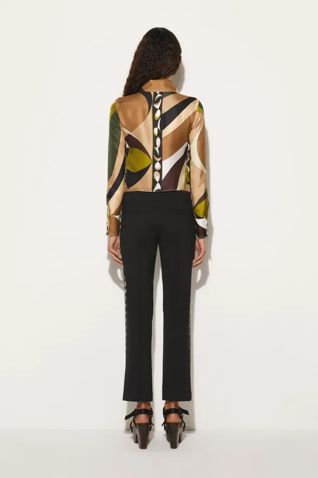 Tops And Shirts Women PUCCI PesciPrint SilkTwill Shirt