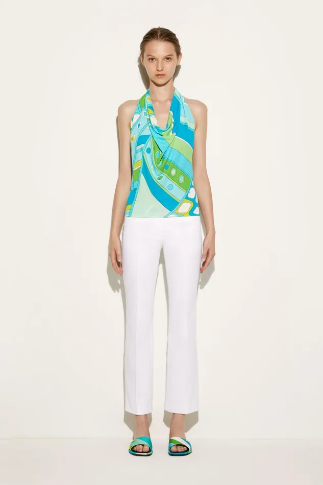 Tops And Shirts Women PUCCI VivaraPrint Halterneck Top