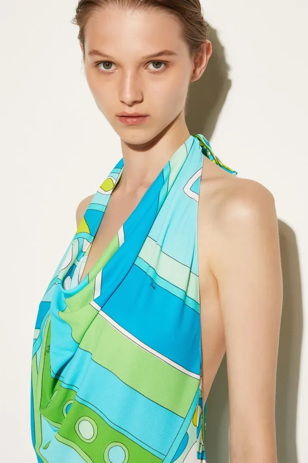 Tops And Shirts Women PUCCI VivaraPrint Halterneck Top