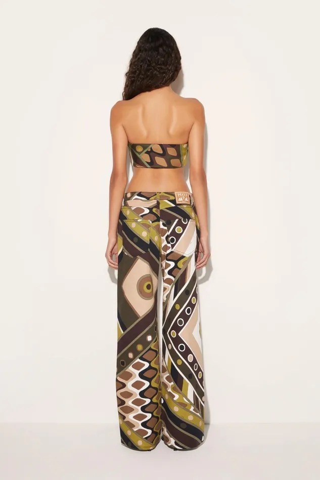 Tops And Shirts Women PUCCI VivaraPrint SilkTwill Bandeau