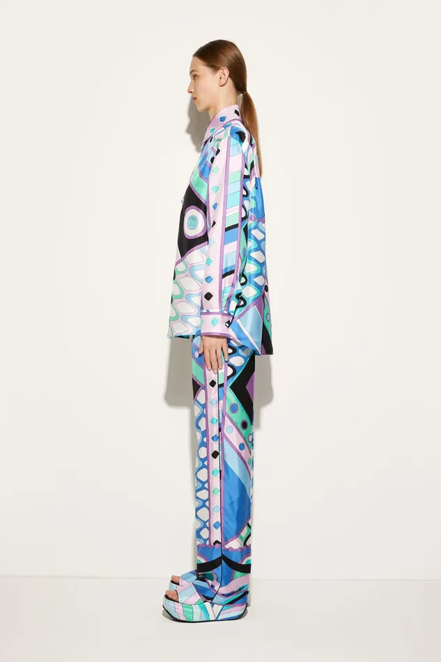 Tops And Shirts Women PUCCI VivaraPrint SilkTwill Shirt