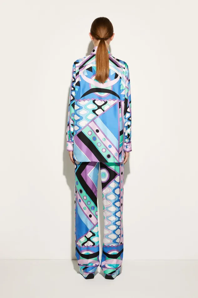 Tops And Shirts Women PUCCI VivaraPrint SilkTwill Shirt