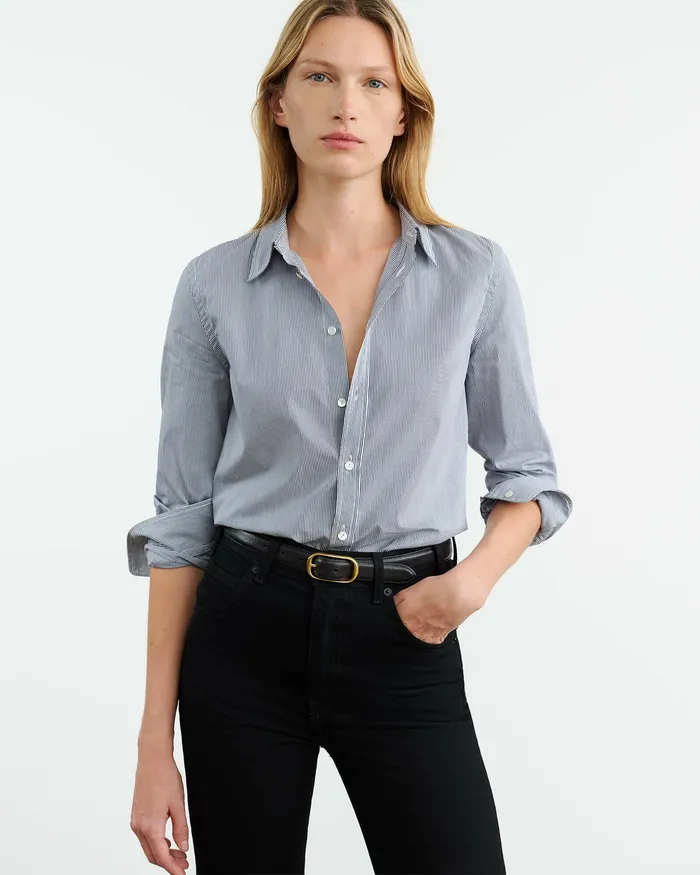 Tops DYLLAN SHIRT Mini Navy Stripes 8211 Nili Lotan Women