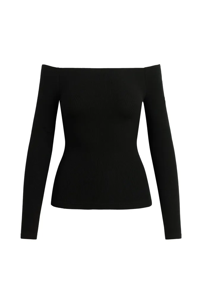 Tops THE DEVIN OFF THE SHOULDER TOP Black Joe8217s Jeans Women