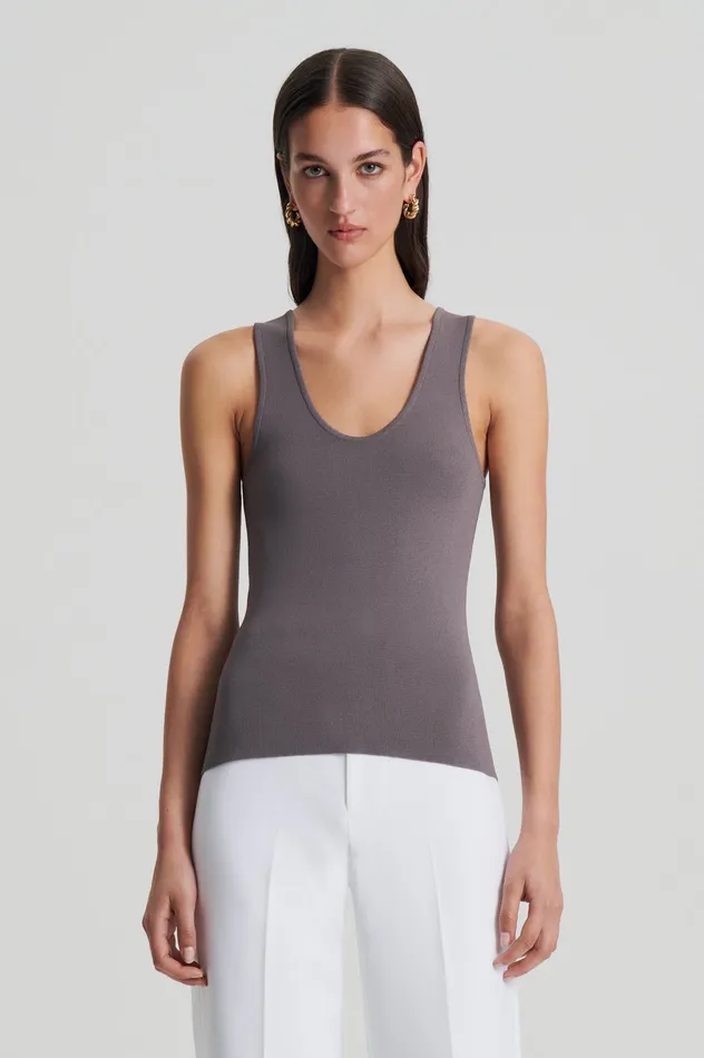 Tops Women Scanlan Theodore CREPE KNIT SINGLET TORBA