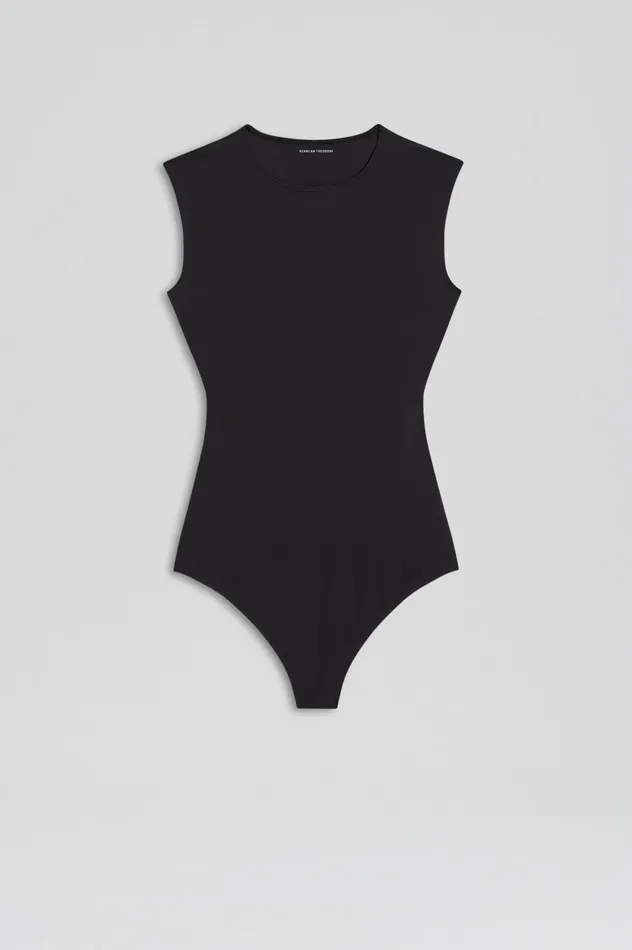 Tops Women Scanlan Theodore SLEEVELESS BODYSUIT BLACK