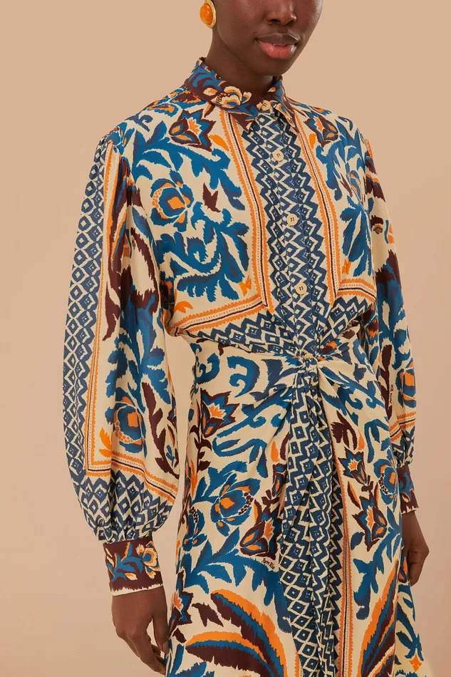 Toucans Scarf Sand Midi Dress Women Farm Rio Midi Dresses