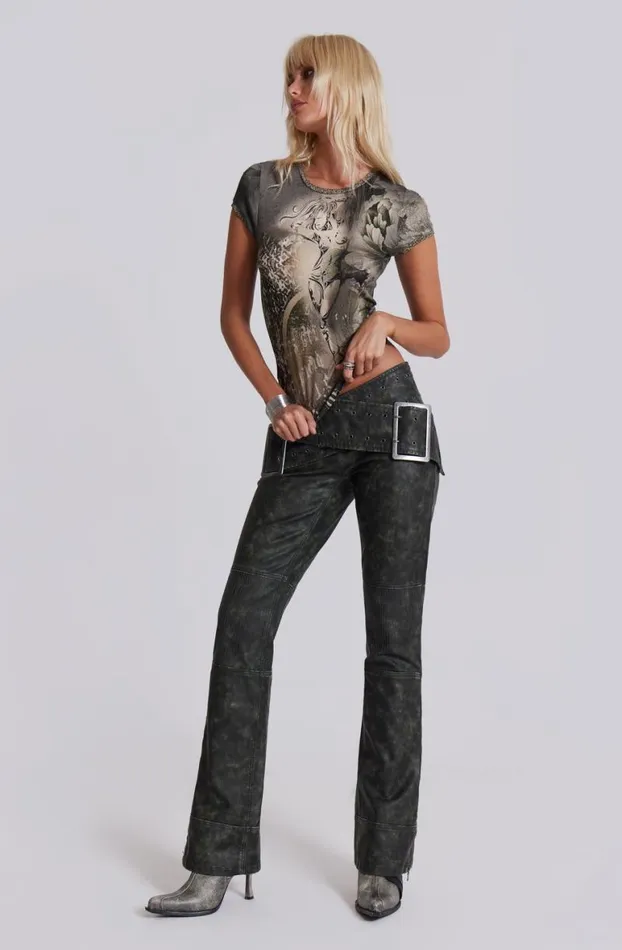 Trousers Women Jaded London Assassin Faux Leather Trousers