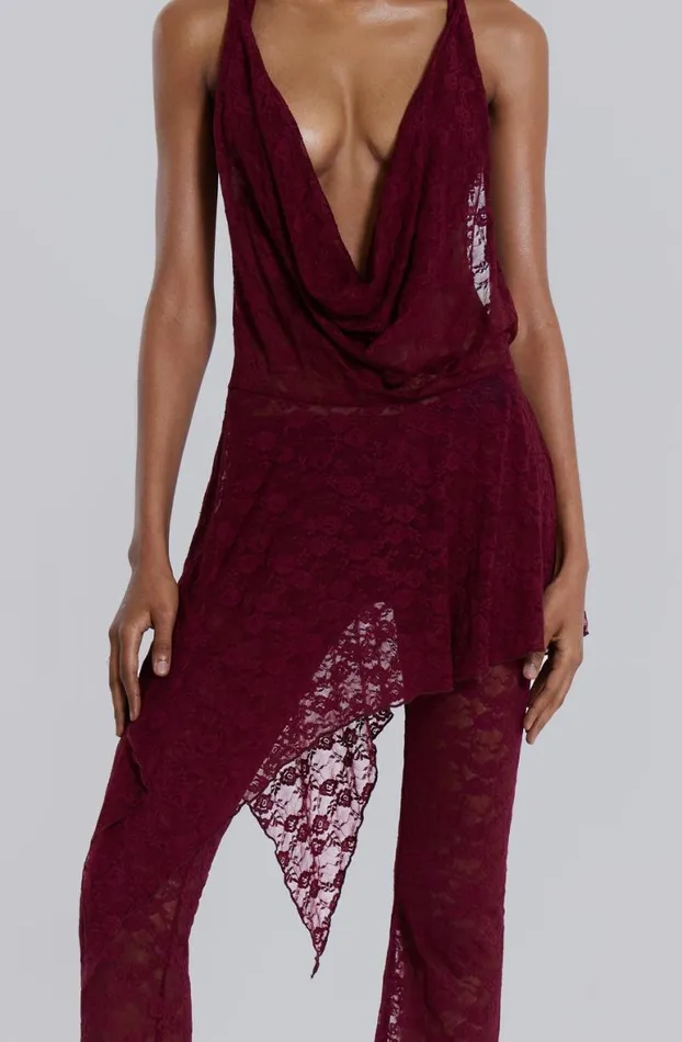 Trousers Women Jaded London Riva Lace Hooded Coord Set