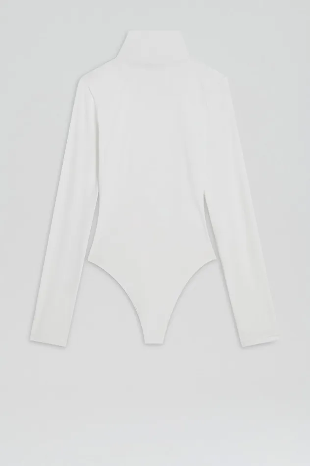 TURTLE NECK BODYSUIT WHITE Women Tops Scanlan Theodore TURTLE NECK BODYSUIT WHITE Women Tops Scanlan Theodore