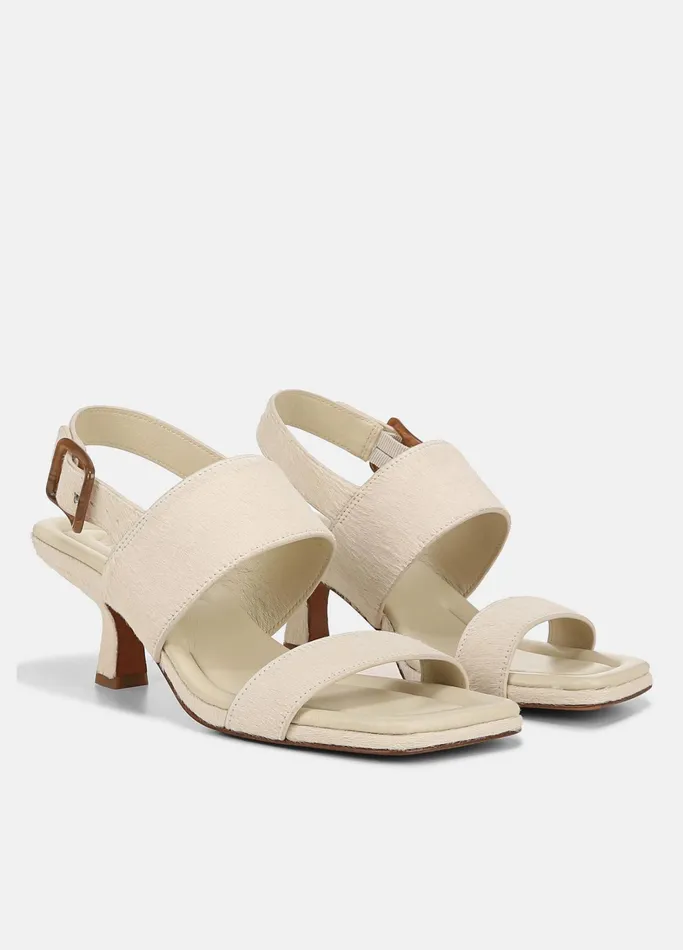 Vince Heels Women Cira Calf Hair Heeled Sandal Moonlight