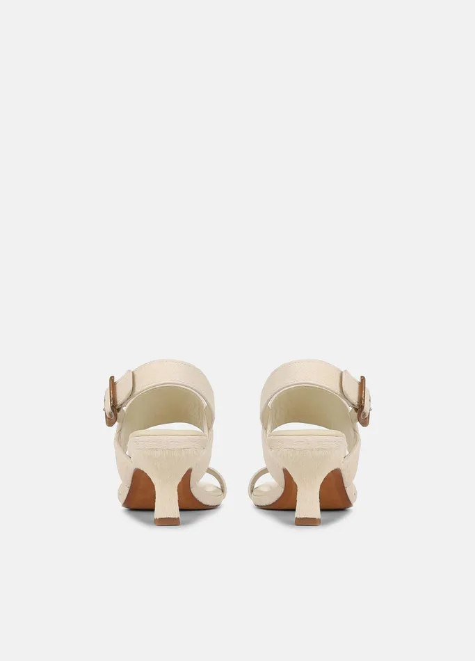 Vince Heels Women Cira Calf Hair Heeled Sandal Moonlight