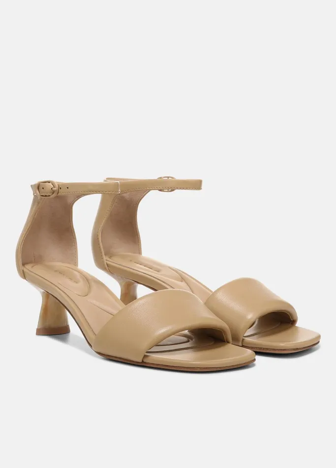 Vince Heels Women Pepa Leather Heeled Sandal Blonde
