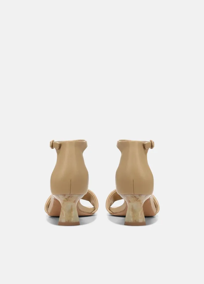 Vince Heels Women Pepa Leather Heeled Sandal Blonde