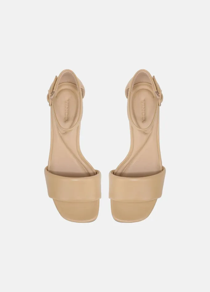 Vince Heels Women Pepa Leather Heeled Sandal Blonde