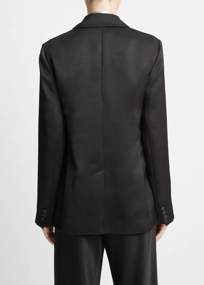 Vince Jackets and Outerwear Women Fluid Satin Blazer Black