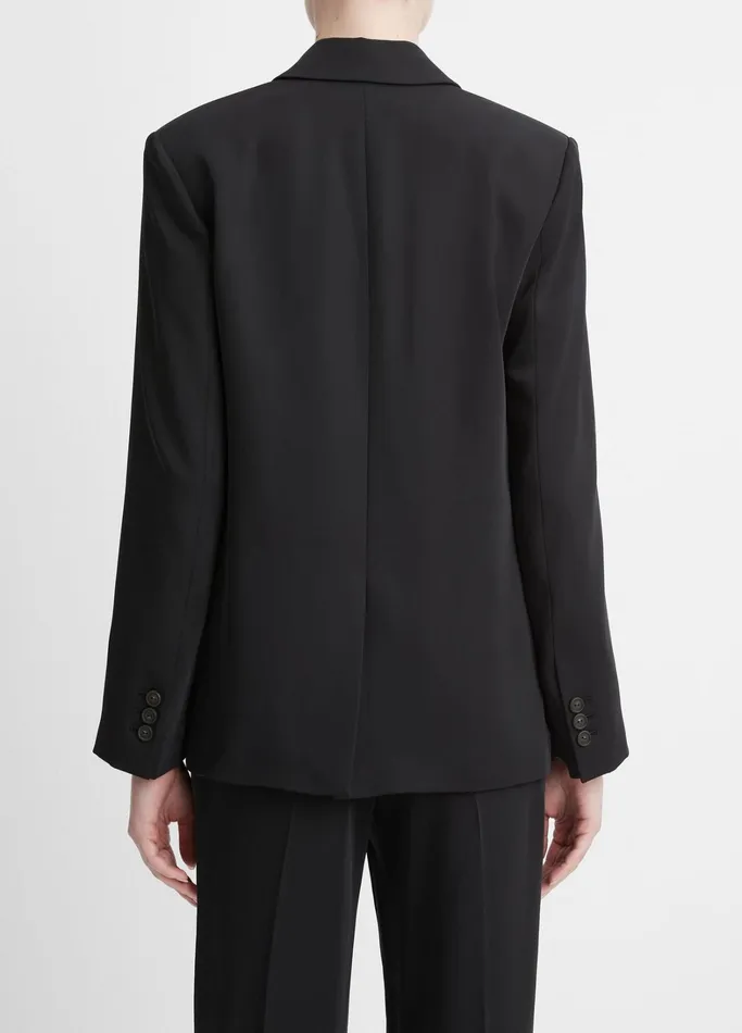 Vince Jackets and Outerwear Women Soft DoubleBreasted Blazer Black