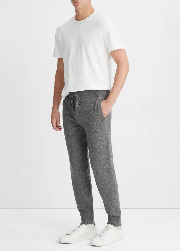 Vince Pants and Shorts Men Wool Cashmere Jogger Medium Grey