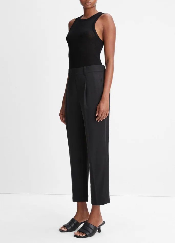 Vince Pants and Shorts Women MidRise Tapered PullOn Pant Black