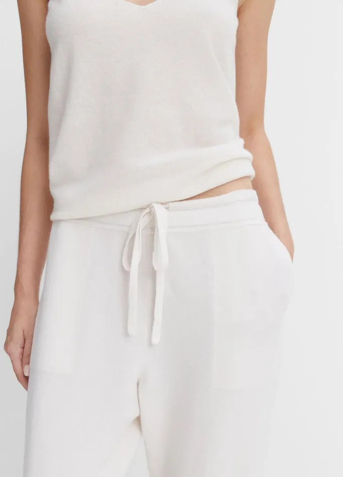 Vince Pants and Shorts Women WoolBlend Knit Joggers Off White