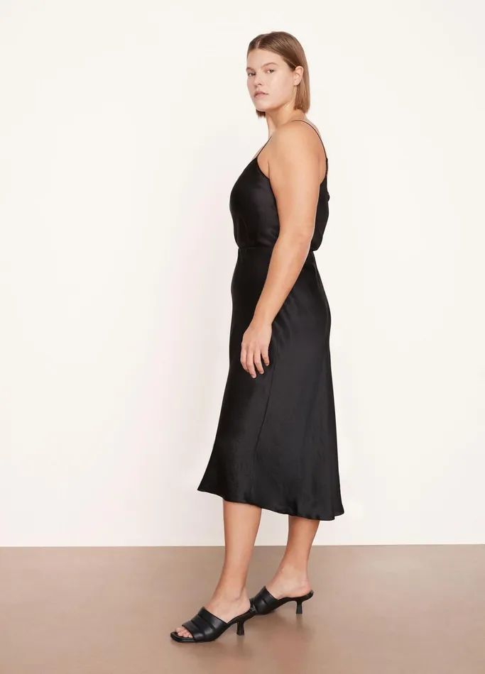 Vince Skirts Women Satin Slip Skirt Black