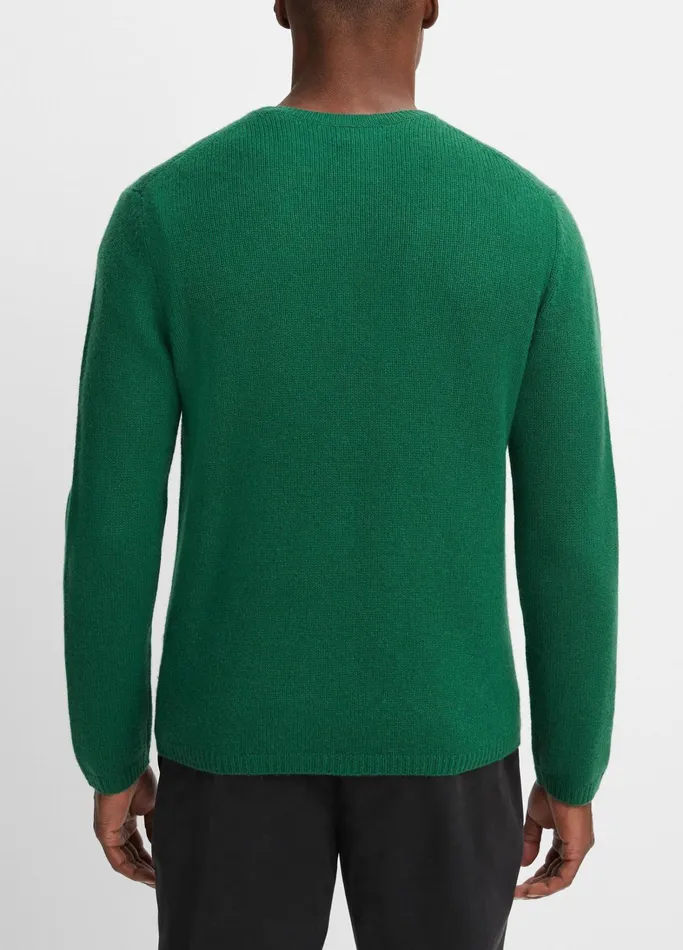 Vince Sweaters Men Cashmere Crew Neck Sweater Huntington Green