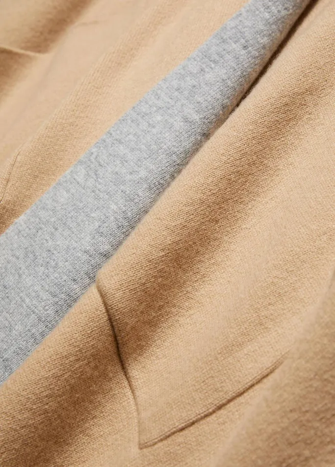 Vince Sweaters Women Wool And Cashmere DoubleFace Cape Camel Grey