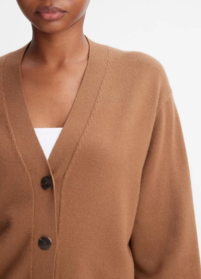 Vince Sweaters Women WoolCashmere HighButton Cardigan Mink