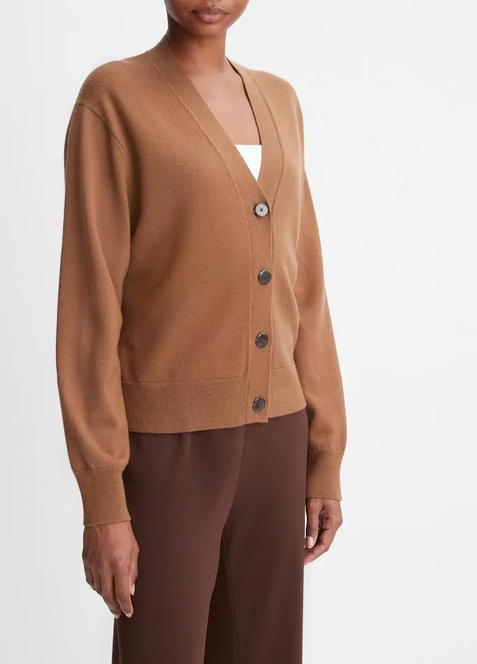 Vince Sweaters Women WoolCashmere HighButton Cardigan Mink