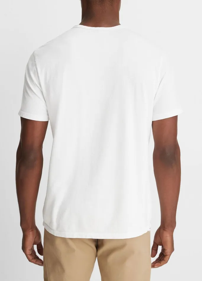 Vince TShirts and Polos Men Garment Dye ShortSleeve Crew Neck TShirt Optic White