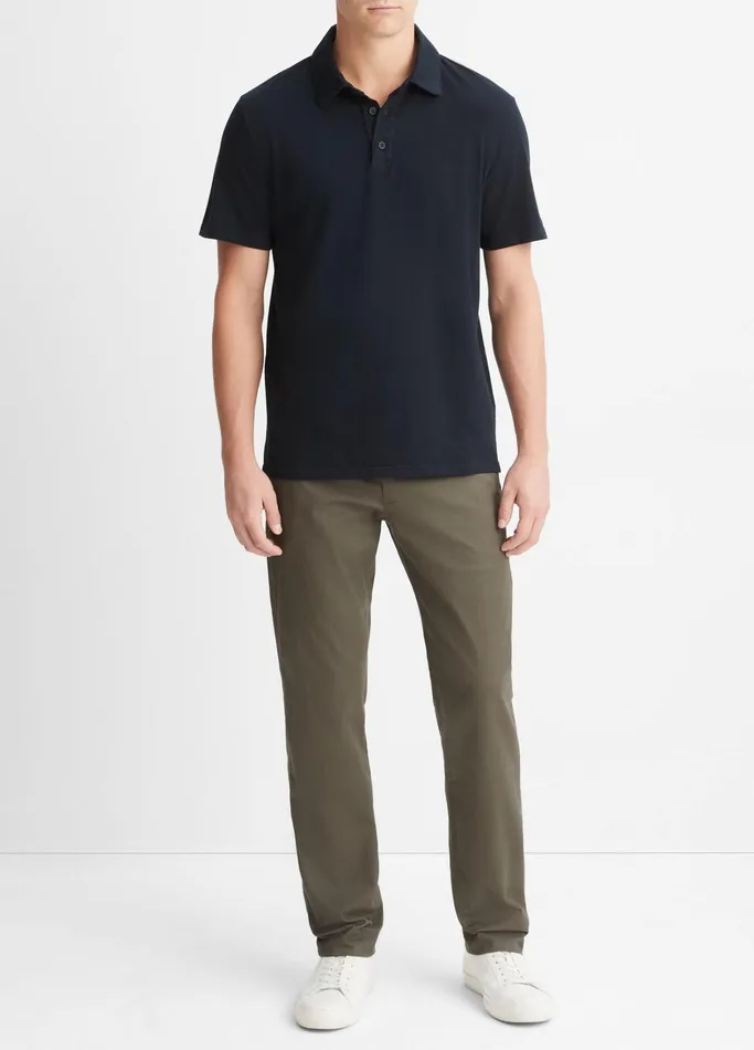 Vince TShirts and Polos Men Garment Dye ShortSleeve Polo Shirt Washed Coastal