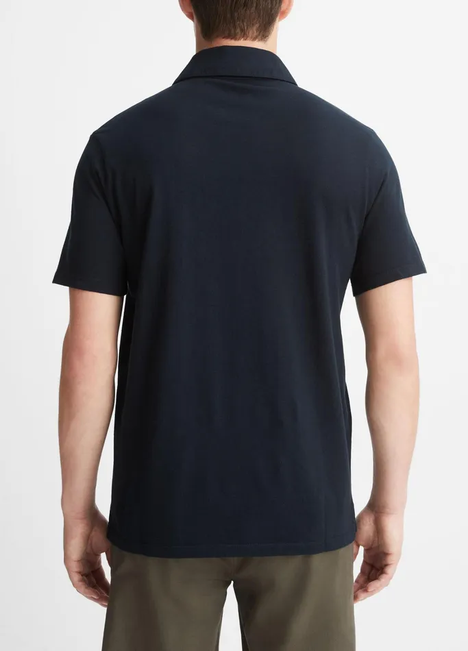 Vince TShirts and Polos Men Garment Dye ShortSleeve Polo Shirt Washed Coastal