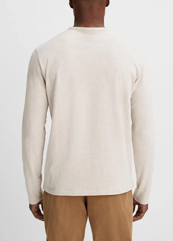 Vince TShirts and Polos Men Sueded Jersey LongSleeve Henley Heather Runyon