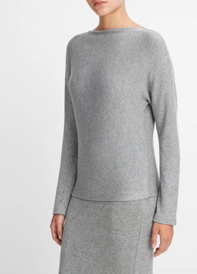 Vince TShirts Women Cozy DolmanSleeve Top Heather Silver Dust