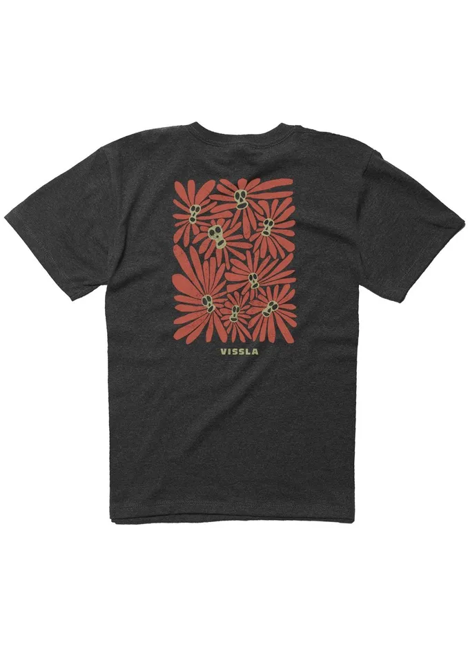 Vissla Clothing Youth Cabezas Boys Tee Black Heather