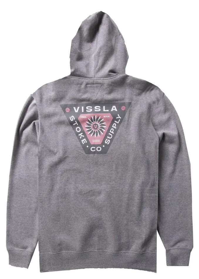 Vissla Coastal Eco Po Hoodie Athletic Heather Men Fleece and Hoodies