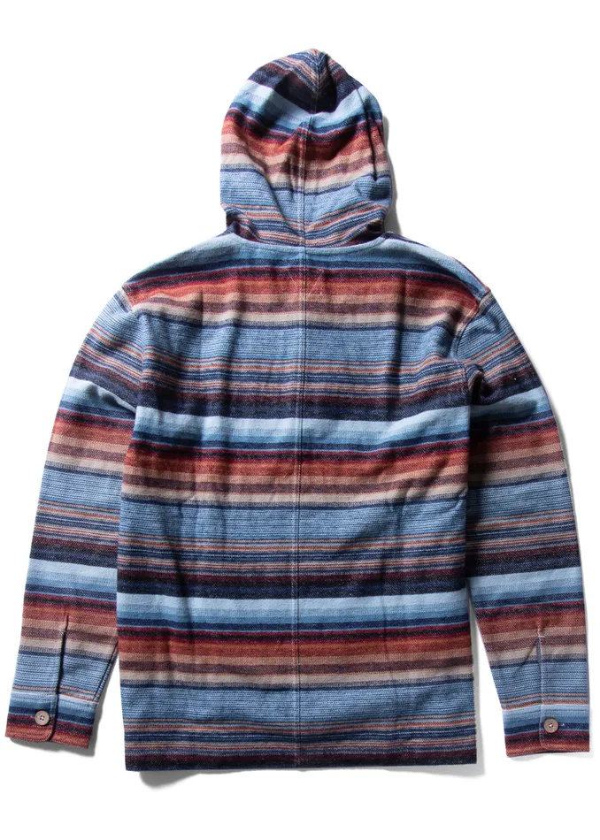 Vissla Descanso Hooded Popover Storm Blue Men Shirts and Flannels